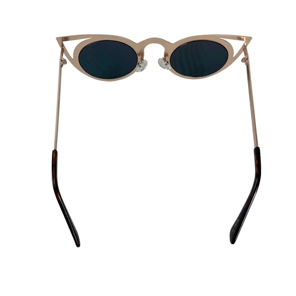 SUNGLASSES Sun Glasses Shades Rose Gold Metal Frames Pink Mirror Lenses UV400 - Picture 11 of 15